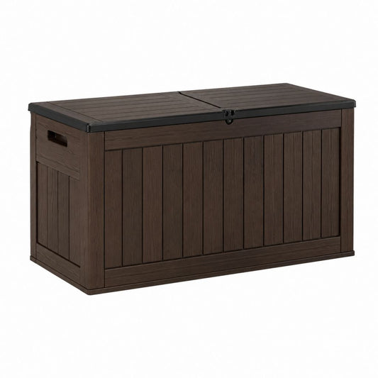 Garten-Aufbewahrungsbox Braun Schwarz aus Polypropylen 155 x 72 x 65 cm 570 l