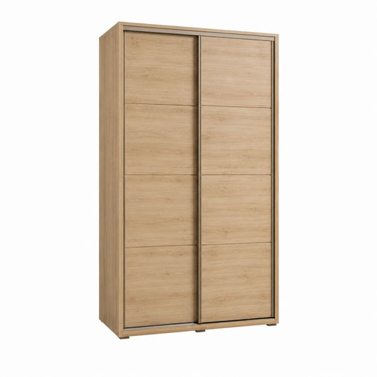 Schwebetürenschrank Eiche Sonoma Spanplatte rechteckig 120 x 60 x 200 cm